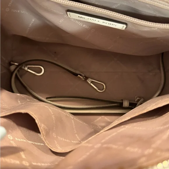 Michael Kors Ciara leather Cream Satchel Bag - Picture 6 of 6